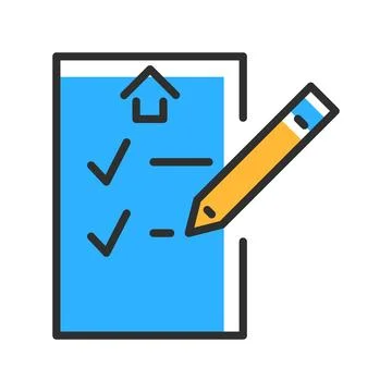 Building check list icon. Vector illustration concept Ilustración de archivo