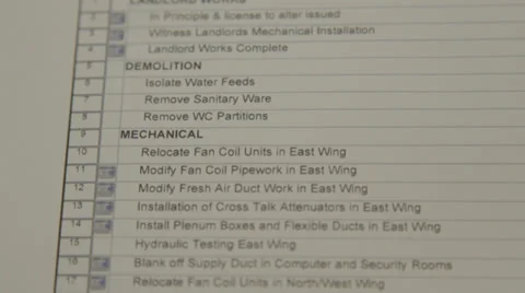 Building Check List - Pan Down Vídeo Stock 39210134