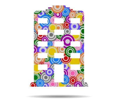 Building circles icon vector Иллюстрация