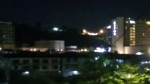 Building city in the evening Stock Footage 221166591
