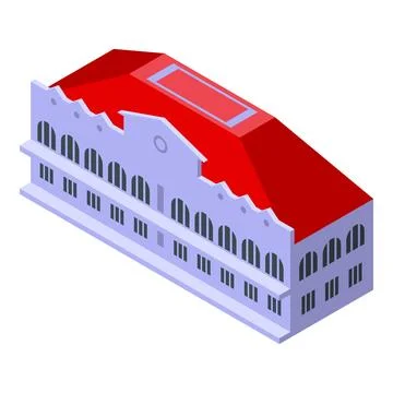 Building city icon isometric vector. Travel landmark Ilustración de archivo