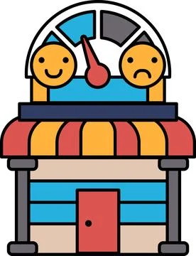 A building with a clock on the front Ilustración de archivo