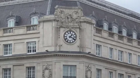Building with a clock. London Stock Footage 81762956