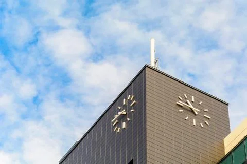 Building with clock Stock Photos