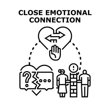 Building close emotional connection concept illustration Stock Illustration