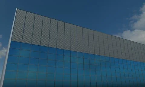 Building Closeup 3d Rendered Ilustración de archivo