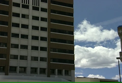 Building with clouds Stock Footage 97203285