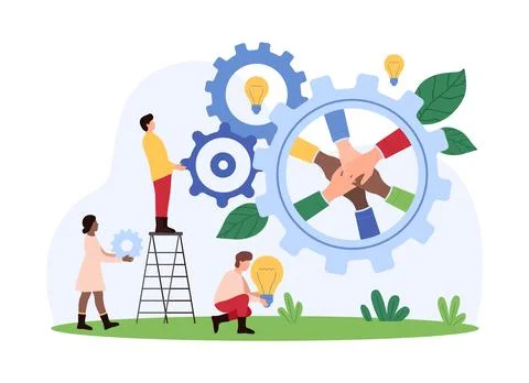 Building Collaborative Solutions concept Stock Illustration