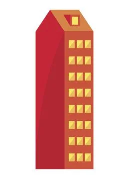 Building color red Stock Illustration