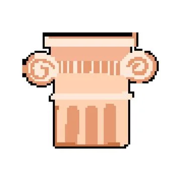 Building column ancient pixel art vector illustration Ilustración de archivo
