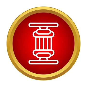 Building column classic architecture simple vector icon Stock Illustration