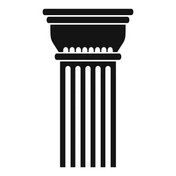 Building column icon, simple style. Ilustración de archivo