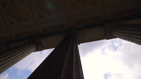 Building columns in Berlin in slow motion 180fps Stock Footage 163535372