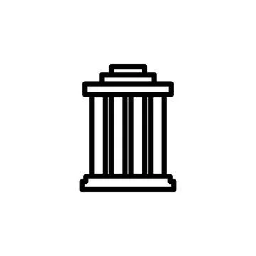 Building with columns icon. Element of minimalistic icons for mobile concept and Stock Illustration