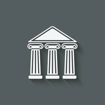 Building with columns Illustrazione stock