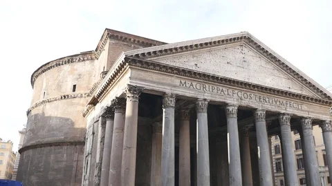 Building with columns in Italy Stock Footage 86555840