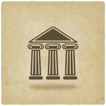 Building with columns old background Stock-Illustration