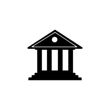Building with columns symbol vector illustration (sign) Ilustración de archivo