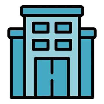 Building company icon vector flat Ilustración de archivo