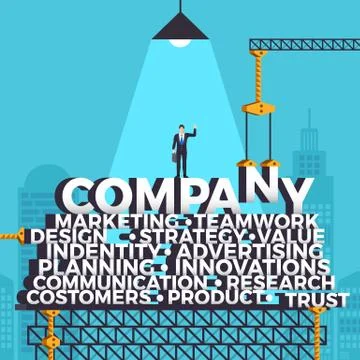 Building company Stock Illustration