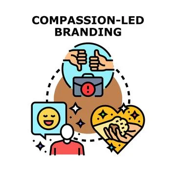 Building compassion led branding strategy and business value Ilustración de archivo