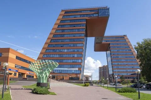 The building complex of the Information Technology Center. Novosibirsk Stock Photos