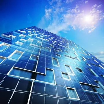 Building concept 3d rendering scene Ilustración de archivo