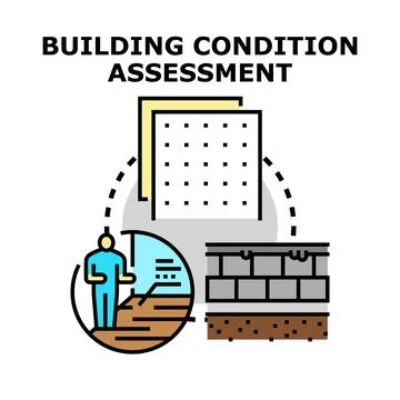 Building condition assessment vector icon concept Ilustración de archivo