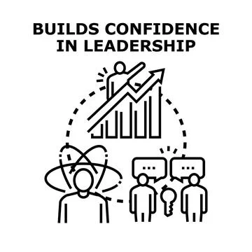 Building confidence in leadership vector concept Ilustración de archivo