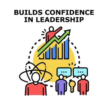 Building confidence in leadership vector concept Ilustración de archivo