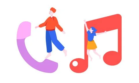 Building Connections Through Engaging Communication and the Power of Music Stock Illustration