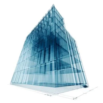 Building construction 3d rendering Ilustración de archivo