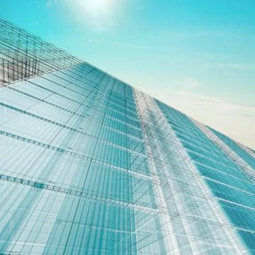 Building construction 3d rendering Stock Illustration