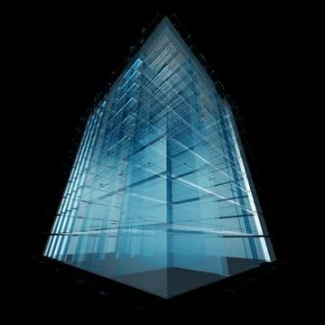 Building construction 3d rendering Ilustración de archivo