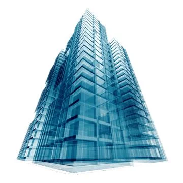 Building construction 3d rendering Ilustración de archivo