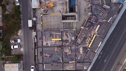 Building construction aerial Stock Footage 168580647