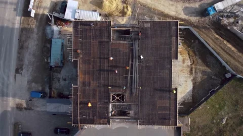 Building Construction Aerial Stock Footage 168967467