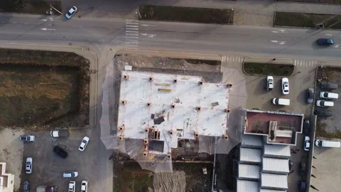 Building Construction And Traffic Stock-Footage 168956122