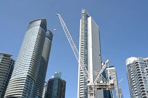 Building construction in the center of Toronto Foto stock