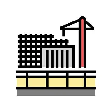 Building construction color icon vector illustration Ilustración de archivo