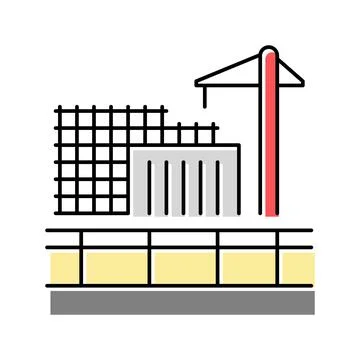 Building construction color icon vector illustration Ilustración de archivo