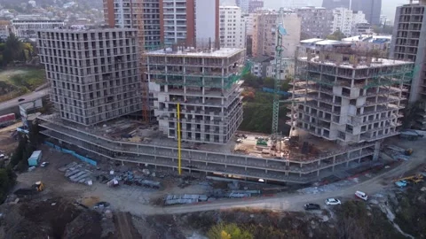 Building construction complex aerial Stock Footage 168557482