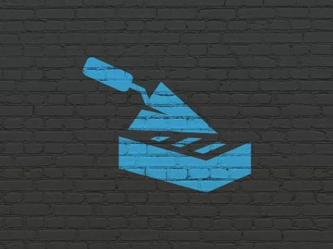 Building construction concept: Brick Wall on wall background Stock Illustration