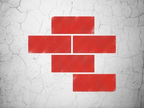 Building construction concept: Bricks on wall background Stock Illustration