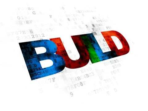 Building construction concept: Build on Digital background Ilustración de archivo