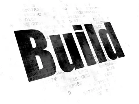 Building construction concept: Build on Digital background Ilustración de archivo