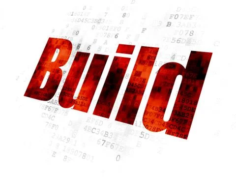 Building construction concept: Build on Digital background Stock Illustration