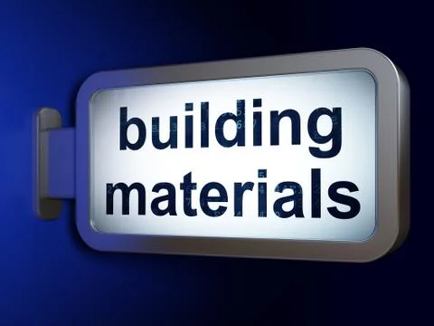Building construction concept: Building Materials on billboard background Stock-Illustration