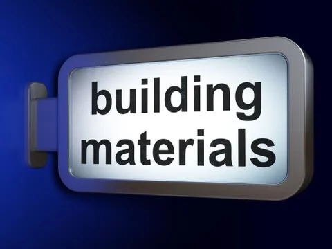 Building construction concept: Building Materials on billboard background Ilustración de archivo
