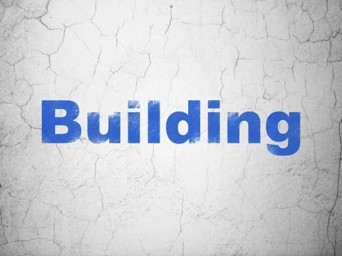 Building construction concept: Building on wall background Ilustración de archivo